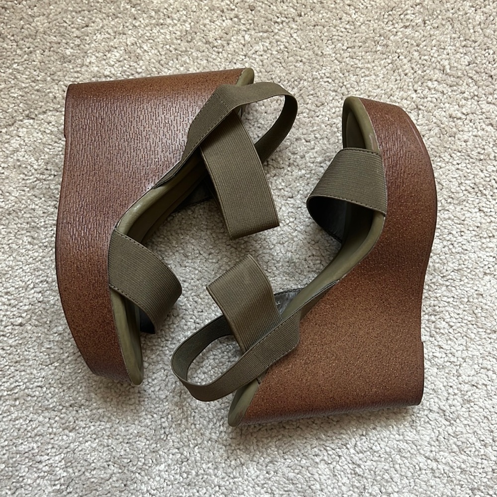 Olive Green Steve Madden Wedges